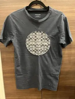 COACH ロゴ サークルプリント Tシャツ ブラック