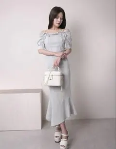 【タグ付き新品】バストオープンデニムマーメイドワンピース(M)