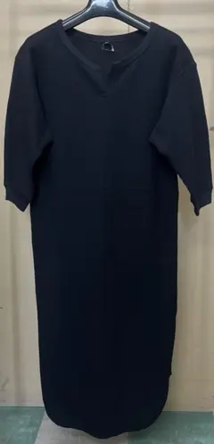 ユニクロ ワッフル クルーネックワンピース　クリーニング済 美品