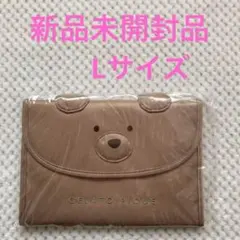 新品　ジェラートピケ 母子手帳ケース　 くま　ベア　Lサイズ