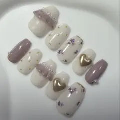 【オーダー専用】春ネイル　フラワーネイル　ハートネイル　フリルネイル　小花柄