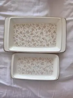 ミカサ　mikasa プレート大小セット　ヴィンテージ食器 角プレート 皿