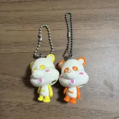 【最終値下げ】AAA トリプルエー　ゆらゆらマスコット　えーパンダ　橙　黄