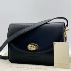 極美品 GIANFRANCO LOTTI レザー ショルダーバッグ 黒 h49 - メルカリ