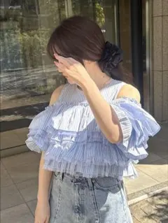 Bibiy. DONNA STRIPED BUSTIER オフショルトップス - メルカリ