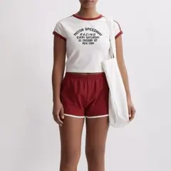 SATURDAYS NEW YORK CITYちびTシャツy2kロゴピチT短丈