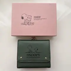 PEANUTS スヌーピー 折り財布　グリーンのサムネイル