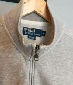 POLO RALPH LAUREN フルジップ スウェット 刺繍 グレー M