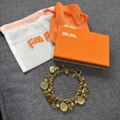 【新品】 Folli Follie ゴールドチャームブレスレット