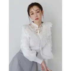 snidel　レースカラーニットプルオーバー　セーラー襟　ニット　スナイデル