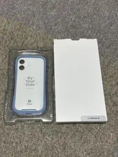 iFace iPhone 16 ケース 透明/青