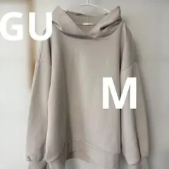 GU フード付きスウェットパーカー ベージュ　Mサイズ