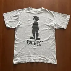 80s 後期 STUSSY 黒タグ USA製 ビッグ シャドーマン TEE 美品 80s 後期 STUSSY 黒タグ USA製 ビッグ シャドーマン Tシャツ L