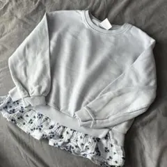 ZARA フリル付きライトブルートレーナー110