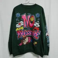 90s ルーニーテューンズ プリントスウェット トゥイーティ