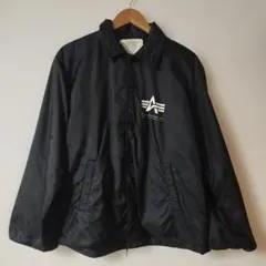 ALPHA INDUSTRIES アメリカ製 黒 コーチジャケット L