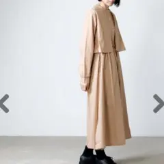 kelen ケレン ピンクベージュ ロングワンピース