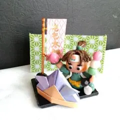 桃太郎　端午の節句　こどもの日　手作り粘土飾り　置物　新品　日本の伝統的人形