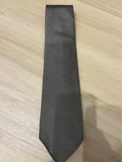 ダンヒル ネクタイ グレー系 織り柄 シルク100%