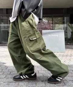ヒ*シ様 Maison Club カーゴパンツ XL カーキ コットン100 メ