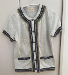 BEAMS BOY チロリアンテープ 半袖カーディガンのサムネイル