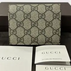 新品同様‼️ 現行　グッチ　GUCCI 財布　折り財布　GGスプリーム　コンパクト