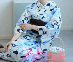 utatane 浴衣2点セット 綿麻 紺色の麻の葉と鞠 3Lサイズ - メルカリ