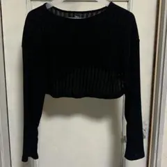 Dazy ブラック クロップドトップス Mサイズ