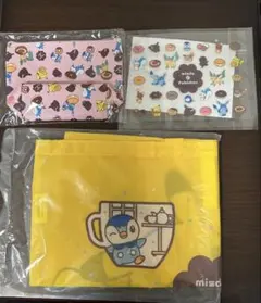 ポケモン ポーチ　エコバッグ　ジッパーバックset　2022'ミスドコラボ商品