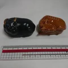 牛の香合2個セット