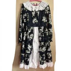 MistySky長袖ワンピース紺色 ソックスバレッタ付き - メルカリ