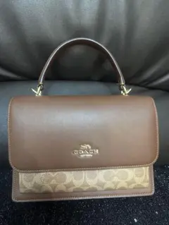 COACH ブラウンレザー ハンドバッグ
