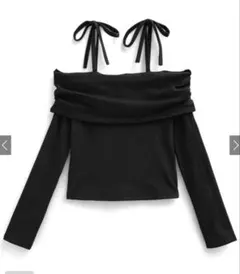 GRLオフショルダーリボントップス