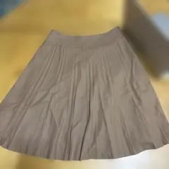 ANAYI ベージュ プリーツスカート ひざ丈
