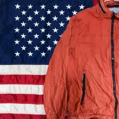 TOMMYHILFIGER オレンジ色　長袖　ナイロンジャケット　L