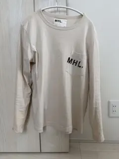 MHL Mサイズ ポケット付長袖Tシャツ ベージュのサムネイル