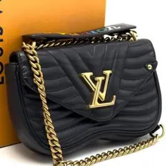 ルイヴィトン ニューウェーブ PM チェーン ショルダーバッグ 斜め掛け 黒