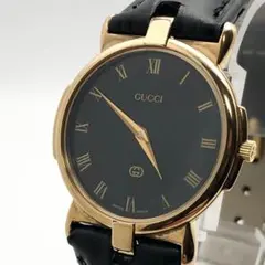 良品・稼働 GUCCI 3400M メンズ ゴールド クォーツ 腕時計のサムネイル