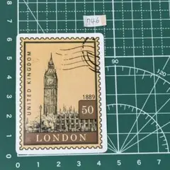 ロンドン切手風防水ステッカー