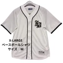 X-LARGE ベースボールシャツ　メッシュ素材　M