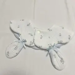 294 ハンドメイドスタイ うさ耳 刺繍 リボン ベビースタイ - メルカリ