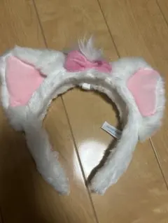 猫耳カチューシャ ホワイト ピンク マリーちゃん