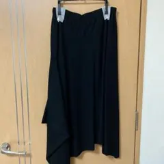 ひざ下スカート　ブラック