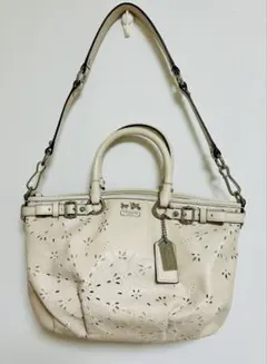 【再値下げ！美品】COACH コーチ ハンドバッグ アイボリー