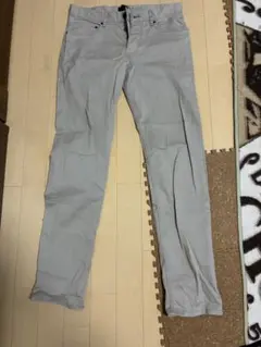 H&M スリムフィット グレー チノパン