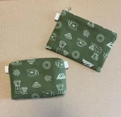 フラットポーチとマチ付きポーチセット