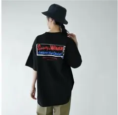 kha:ki カーキ ヴィンテージ風 プリント Tシャツ グレー