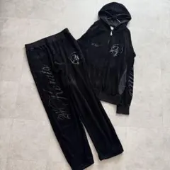 24karats XL ジャージ EXILE ベロア フード 黒 ゴールド金具 - メルカリ
