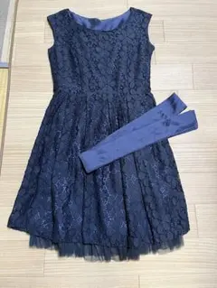 最終値下げ　ネイビー レースドレス ノースリーブ
