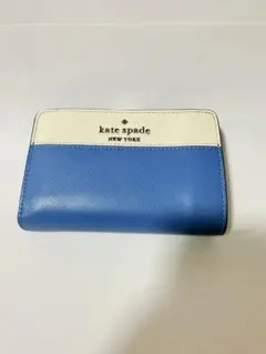No.E71 (♡)kate spade 2つ折り財布 ブルー